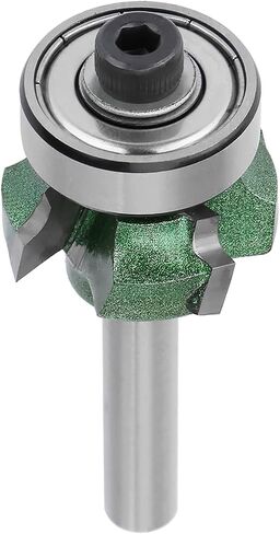 FTVOGUE Trimmer Router Bit R1/R2/R3 Woodworking Milling Cutter 4 Teeth Trimming Cutter for Woodworking Engraving Machine(1/4 * R2) in Saudi Arabia
