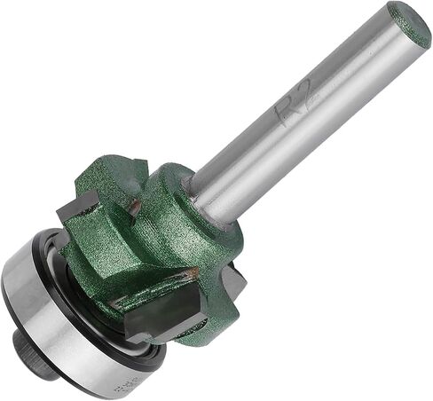 FTVOGUE Trimmer Router Bit R1/R2/R3 Woodworking Milling Cutter 4 Teeth Trimming Cutter for Woodworking Engraving Machine(1/4 * R2) in Saudi Arabia