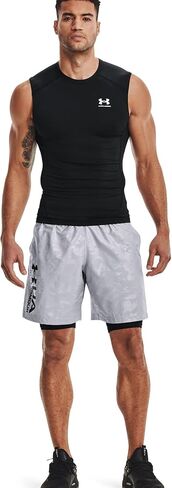 Under Armour Big & Tall Heatgear Armour Comp Sleeveless Carbon Heather/Black LG Tall in Saudi Arabia