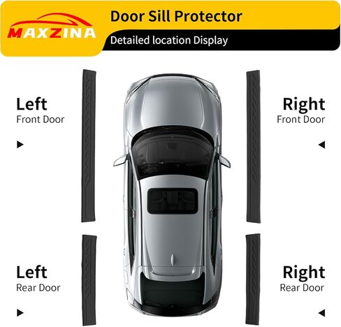 واقي عتبة الباب متوافق مع 2022-2024 Ford Maverick Door Step Protector Door Edge Step Guard غطاء درع باب السيارة من الغبار 2023 Maverick الخارجي in Kuwait
