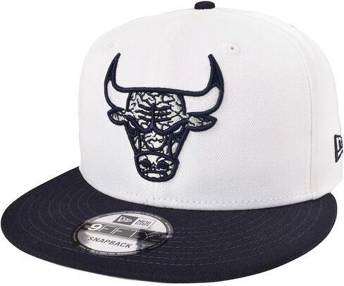 عصر جديد شيكاغو بولز 9FIFTY الرجعية هوك 3 قبعة Snapback طباعة الفيل، قبعة قابلة للتعديل in Saudi Arabia