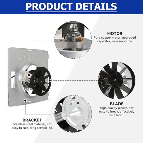 763RL B وحدة ترقية محرك مروحة الحمام 2.0 استبدال Sone S0503B000 لـ Nutone 763RLN B Unit 763RLN-R01 مروحة الحمام 50 CFM 763RLL 763RLN 763RL/769RL A وحدة 769RF/769RL B وحدة 70 CFM in Kuwait