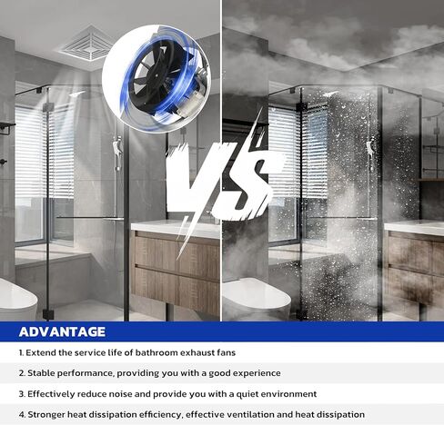 763RL B وحدة ترقية محرك مروحة الحمام 2.0 استبدال Sone S0503B000 لـ Nutone 763RLN B Unit 763RLN-R01 مروحة الحمام 50 CFM 763RLL 763RLN 763RL/769RL A وحدة 769RF/769RL B وحدة 70 CFM in Kuwait