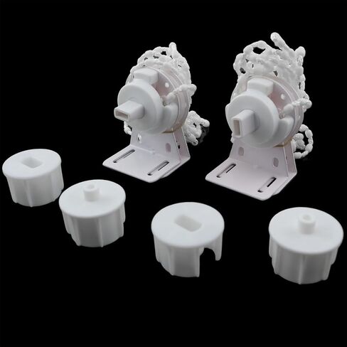 RLECS 2 Sets Roller Blinds Shade Clutch Bracket Bead Chain Replacement Repair Kit Home Decor Bracket Chain Bead Curtain Accessories, White in Saudi Arabia
