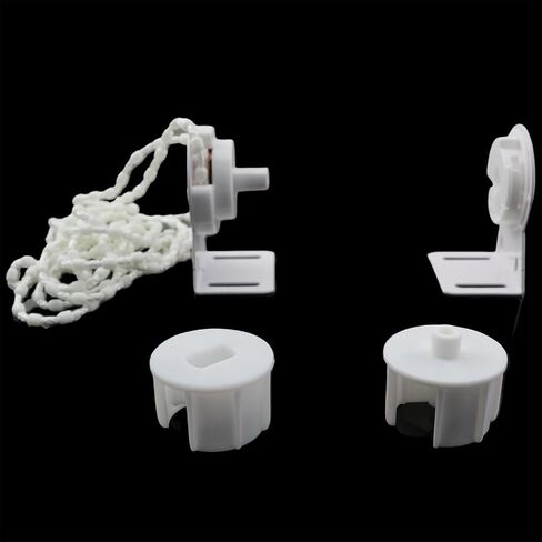 RLECS 2 Sets Roller Blinds Shade Clutch Bracket Bead Chain Replacement Repair Kit Home Decor Bracket Chain Bead Curtain Accessories, White in Saudi Arabia