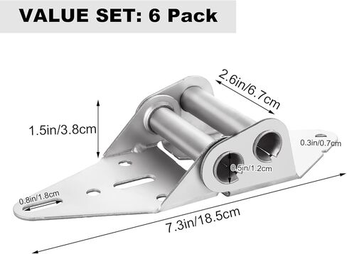 6 حزمة مفصلات باب المرآب #2 14 قياس الصلب باب المرآب مجموعة الأجهزة الثقيلة باب المرآب الملحقات باب المرآب المفصلي لقطع غيار باب المرآب السكنية / التجارية الخفيفة in Kuwait