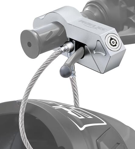 Motorcycle Locks, Motorcycle Brake Lock & Helmet Lock Anti-Theft Grip Lock Combo for All Motorcycle Bike ATV Scooter with Handlebar Diameters Within 1.3-1.5 Inches (Purple) in Saudi Arabia