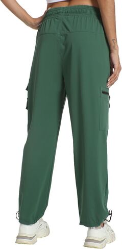 Rrosseyz Women's Hiking Pants with Pockets - Travel Lounge Outdoor Lightweight Waterproof Elasticated Waistband Jogger Pants in Saudi Arabia