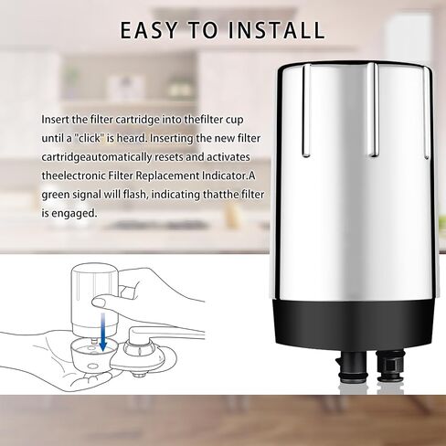 خرطوشة فلتر الحنفية خالية من مادة BPA، بديلة لفلتر الحنفية Brita® - الكروم (4 عبوات) in Kuwait