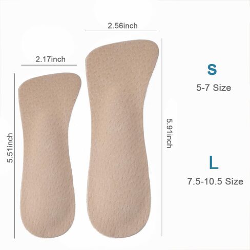 Pigskin Weight Shifting Insoles for High Heels, Adhesive Heel Cushion Insert for Plantar Fasciitis, Heel Pad for Pain Relief, Beige L for 7.5-10 US Women Size in Saudi Arabia