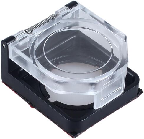 Power Push Button Switch Cover Waterproof Dustproof Collision Resistant Safety Protector for 22mm Mounting Hole Power Push Button Switch on Computer PC Desktop (1pc Round Hole Momentary) in Kuwait