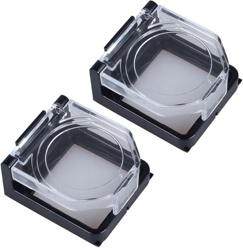 Power Push Button Switch Cover Waterproof Dustproof Collision Resistant Safety Protector for 22mm Mounting Hole Power Push Button Switch on Computer PC Desktop (1pc Round Hole Momentary) in Kuwait