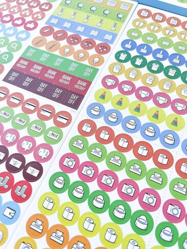 Cute & Colorful Planner Stickers (1054 pcs Value Pack) - Functional & Decorative Designer Stickers for Bullet Journals, Planners & Calendars - Planner Accessories by Vladi Creative in Kuwait