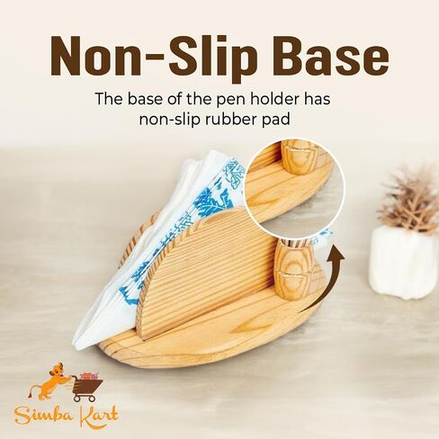 SimbaKart Classic Arc Shaped Handcrafted Paper Napkin & Toothpick Holder for Table, Napkin Holder for Kitchen, Wooden Napkin Holder for Dinning Table Counter Top, Beautiful piece of Decor in Saudi Arabia