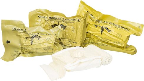 TacMed Solutions OLAES 4" Modular Trauma Bandage with Pressure Cup, 4" W x 7" L x 2.5" D Compression Trauma Wound Dressing - Latex-Free Emergency Bandage in Saudi Arabia