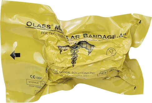 TacMed Solutions OLAES 4" Modular Trauma Bandage with Pressure Cup, 4" W x 7" L x 2.5" D Compression Trauma Wound Dressing - Latex-Free Emergency Bandage in Saudi Arabia