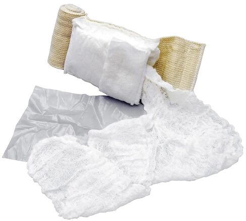 TacMed Solutions OLAES 4" Modular Trauma Bandage with Pressure Cup, 4" W x 7" L x 2.5" D Compression Trauma Wound Dressing - Latex-Free Emergency Bandage in Saudi Arabia