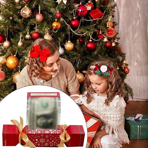Christmas Surprise Money Pull Pouch, Surprise Pull Out Money Gift Box,DIY Rectangle Christmas Money Pull Pouch Kit for Cash Gift,Fun Ways to Give Cash,Cash Candy Gift Pouch Surprise Box Gift Box(4PCS) in Saudi Arabia