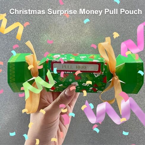 Christmas Surprise Money Pull Pouch, Surprise Pull Out Money Gift Box,DIY Rectangle Christmas Money Pull Pouch Kit for Cash Gift,Fun Ways to Give Cash,Cash Candy Gift Pouch Surprise Box Gift Box(4PCS) in Saudi Arabia