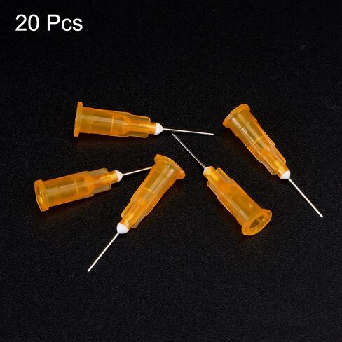 uxcell Industrial Blunt Tip Dispensing Needle with Luer Lock for Liquid Glue Gun, 26G 1/2", 20 Pcs (Light Brown) in Saudi Arabia