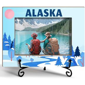Italy Travel Photo Frame, Wooden Picture Frame with Stand, Italy Gifts Vacation Gifts for Friends Coworker, Italy Souvenirs Office Home Desk Decor Tabletop Display -TXK04