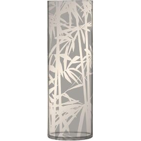 Flower Vase Plastic Cylinder Vase 3.9" W x 11.8" H Clear Aesthetic Vase for Wedding Centerpiece Table Party Home Decoration Checkered Black and White