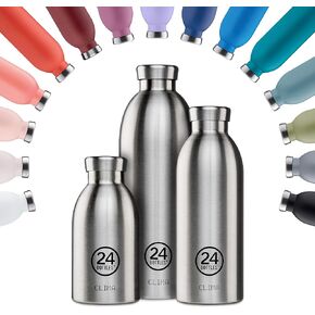24Bottles Clima Bottles - Insulated Water Bottle 11oz/17oz/29oz, Water Bottles with 100% Leak Proof Lid (12 Hours Hot and 24 Hours Cold Beverages), Made of Stainless Steel, Italian Design