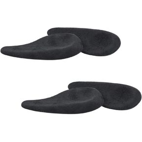 2 Pairs Corrective Shoe Inserts Lateral Heel Wedge Insoles for Foot Alignment Knee Pain Bow Legs Osteoarthritis (Black)
