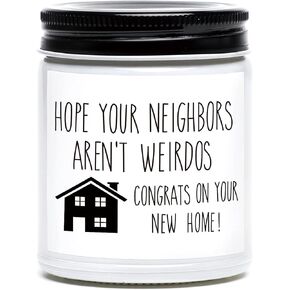 Housewarming Gifts for New Home, Housewarming Scented Candle, New House, Moving, New Homeowner Gift Idea (White)