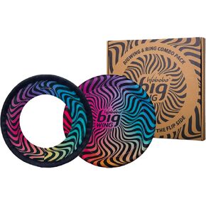 Waboba BigWing & BigRing Frisbee Combo Pack, Fabric Frisbee 2 Pack for Kids & Adults, Soft Catch Lightweight Flying Disc for Yard Games