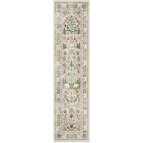 RUGGABLE Washable 2x10 Runner Rug, Neutral, Premium Rugs for Hallway, Kitchen, Entryway, Living Room, Bedroom, Office with Gripper Non Slip Pad, Christmas