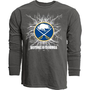 Blue 84 NHL Officially Licensed Long Sleeve T-Shirt Ringspun Electric Black
