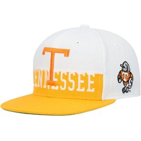 Mitchell & Ness Tennessee Volunteers Half N Half White Orange Snapback Hat Cap