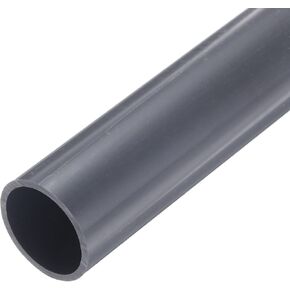 MECCANIXITY PVC Rigid Tube Round Pipe Hardware Tubing 67.8mm ID 76mm(3 Inch) OD 250mm Dark Grey High Impact for Water Pipe Crafts Cable Sleeve