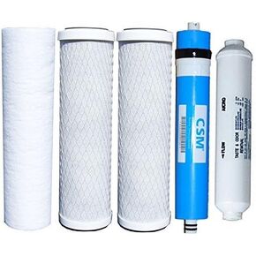 CSM Reverse Osmosis Replacement Filter Set 5 pcs w 50 GPD Membrane