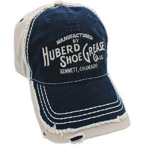 Huberd Shoe Grease Company Blue and Tan Rugged Hat