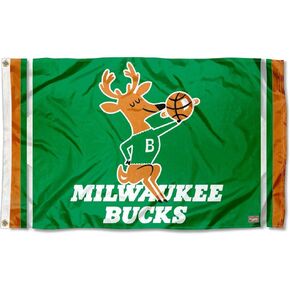 WinCraft Milwaukee Bucks Vintage Hardwood Classics Flag and Banner