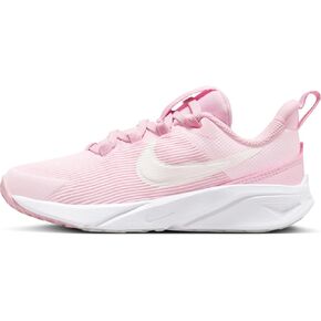 Nike Star Runner 4 Big Kids' Road Running Shoes (DX7615-602,Pink Foam/Summit White-White) Size 4.5