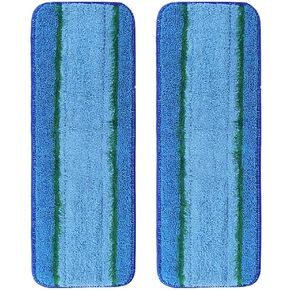 Upgraded Replacement Microfiber Mop Pads for Rubbermaid Commercial 18 Inch Mop 17 Inch Mop, Reusable Wet & Dry Commercial Cleaning Flat Mop System 18" 17" Refill Head for Multi-Surface Floor-8 Pack