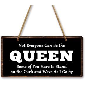 Girl Room Door Sign for Teens Bedroom Door Signs for Women 10x5 Inch Farmhouse Wall Decor Funny Living Room Wall Sign Birthday Gift for Daughter Not Everyone Can Be the Queen Sign Double Sided Sign