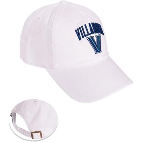 Desert Cactus Villanova University Baseball Hat VU Wildcats Brimmed Embroirderd Hats Cap Adjustable Cloth Strap Adult (Style F1) White