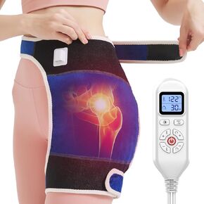 Hip Heating Pad for Hip Pain Relief,Hip Support Brace for Sciatica Pain Relief,Heated Hip Brace with Auto Shut Off,Lower Back/Thigh/Buttock Electric Heat Pad for Men Women,86℉-158℉ Adjustable