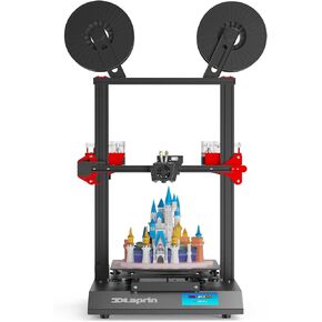 Multi-Color Printing 3D Printer, Dual extruder Single Nozzle Mixed 6-Color Mode 3D Printing, Gradient,Mixed Color,Segmented Mode, Larger Build Volume 300 x 300 x 400 mm, Multi-Color Printer