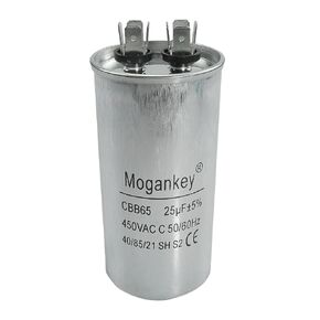 25 uF MFD ±5% 450 VAC CBB65 Round Capacitor Replacement for Air Conditioner Pump Condenser Motor and Fan Startin