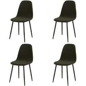 4 Pack Spandex Mid Century Modern Shell Chair Covers Reusable Armless Dining Seat Chair Covers for Kitchen Home Bar Hotel Party Banquet Living Room