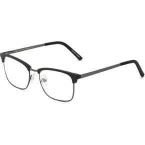Foster Grant Perkins Unisex Blue Light Glasses, Black w/Gunmteal, 52mm, 5013064-000.COM
