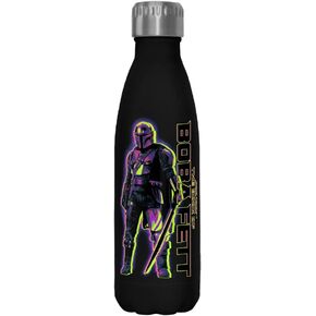 Star Wars Dark Saber Hero 17 oz Stainless Steel Water Bottle, 17 Ounce, Multicolored