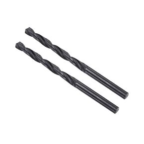 6542 High Speed Steel Twist Drill Bits, 5.8mm Diameter 90mm Length, Black Oxide Straight Twist Jobber Drill Bit - (Applications: for Metal Woodwork Plastic Aluminum), 2-Pieces