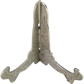 2 Pcs Vintage Metal Easels Plate Display Stands Picture Frame Stand Holder Display Easels (Bronze, 12cm)