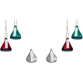 HERSHEY'S HY0158 Kurt Adler Plastic Mini Kisses Ornament, Set of 6,Christmas